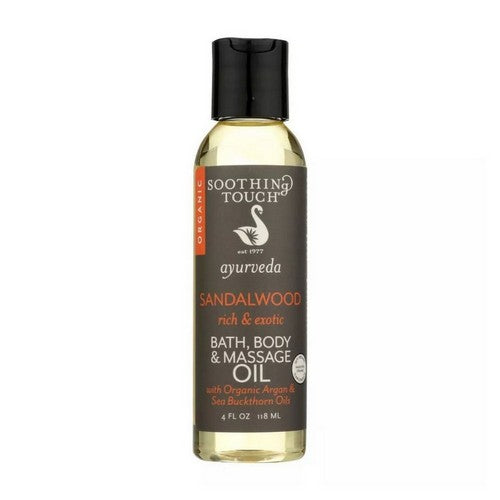 Ayurveda Bath Body And Massage Oil Sandalwood 4 Oz by Soothing Touch