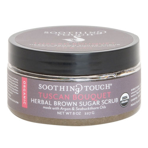 Herbal Brown Sugar Scrub Tuscan Bouquet 8 oz by Soothing Touch
