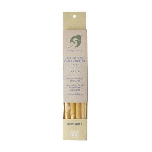 Therapeutic All In One Ear Candling Kit Beeswax 4 Count by White Egret