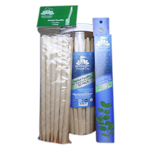 Aromatherapy Ear Candles Paraffin 4 Ct by White Egret