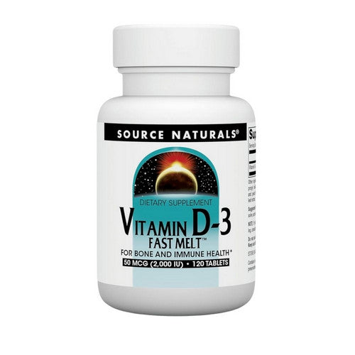 Vitamin D-3 Black Cherry-Peach 120 Tabs by Source Naturals