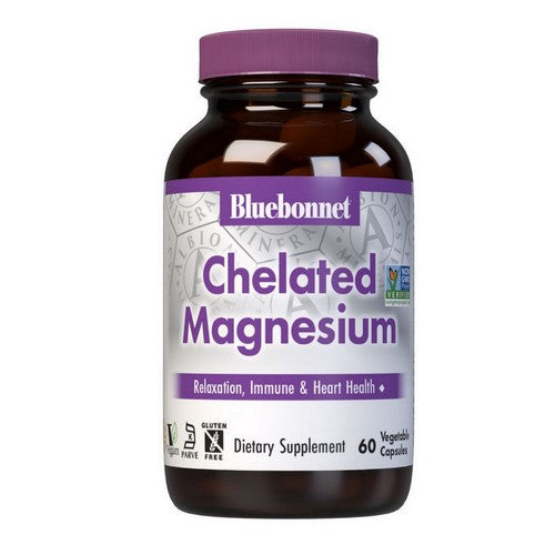 Chelated Magnesium 60 Veg Caps by Bluebonnet Nutrition