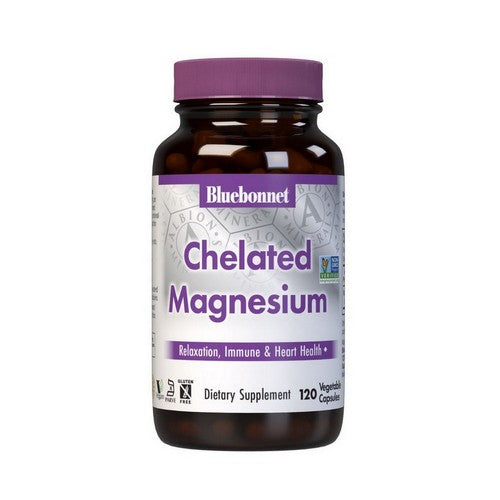 Chelated Magnesium 120 Veg Caps by Bluebonnet Nutrition