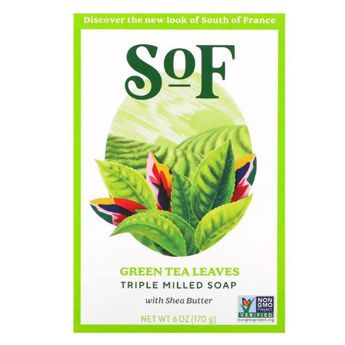Bar Soap Oval Green Tea 6 Oz by South Of France Soaps