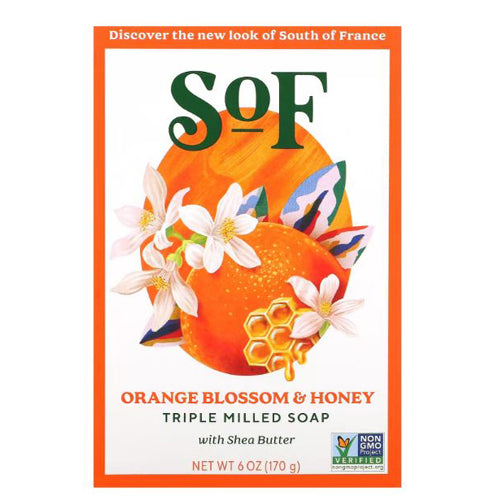 Triple Milled Soap Bar Orange Blossom Honey 6 Oz by South Of France Soaps
