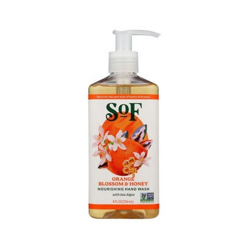 Hand Wash Liquid Orange Blossom Honey 8 Oz by South Of France Soaps