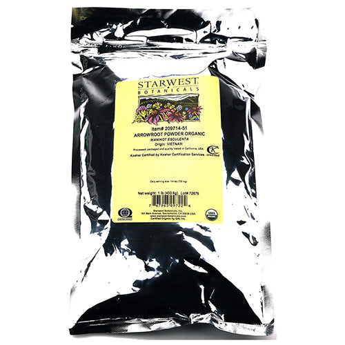 Organic Arrowroot Powder 1 lb by Starwest Botanicals