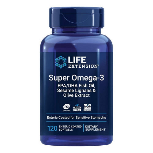 Super Omega 3 EPA And DHA Fish Oil 120 Enteric Coated Softgel by Life Extension