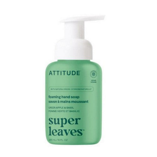 Foaming Hand Soap Green Apple & Basil 10 Oz by Attitude