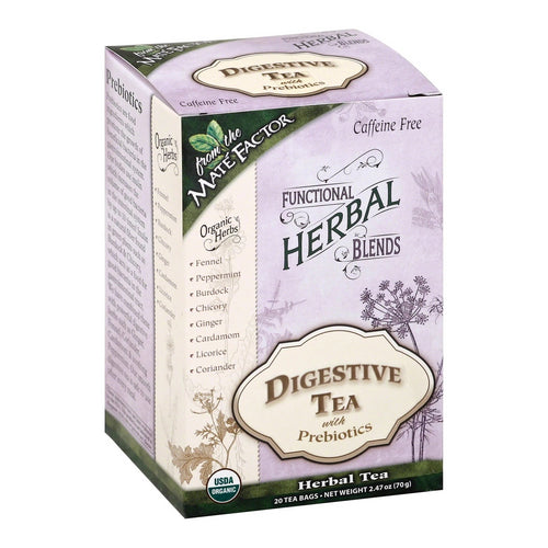 Digestive Tea with Prebiotics 20 Count by The Mate Factor