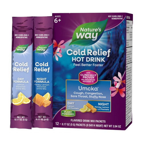 Umcka Cold Relief Hot Drink 12 Packets / Lemon Citrus Plus Honey Lemon  by Nature's Way