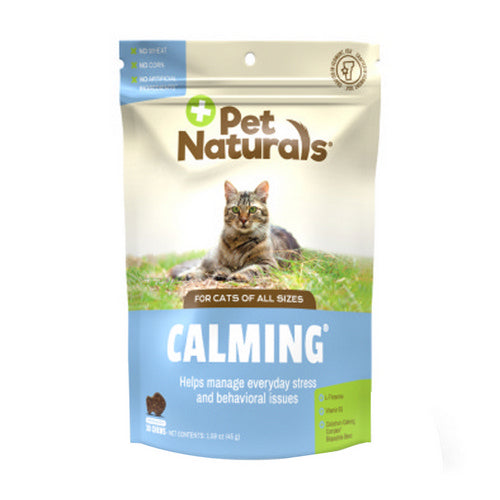 Calming Supplements for Cats 30 Chews by Pet Naturals of Vermont