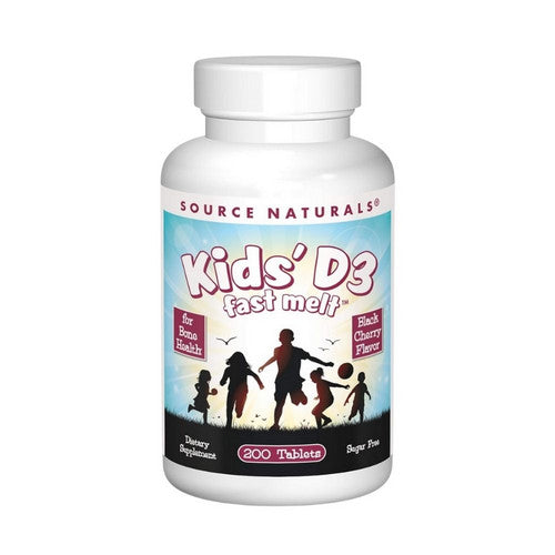 Kids D-3 Fast Melt Black Cherry 200 Tabs by Source Naturals
