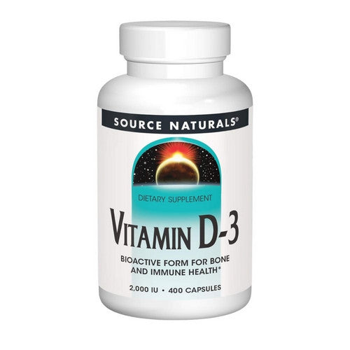 Vitamin D-3 400 Caps by Source Naturals