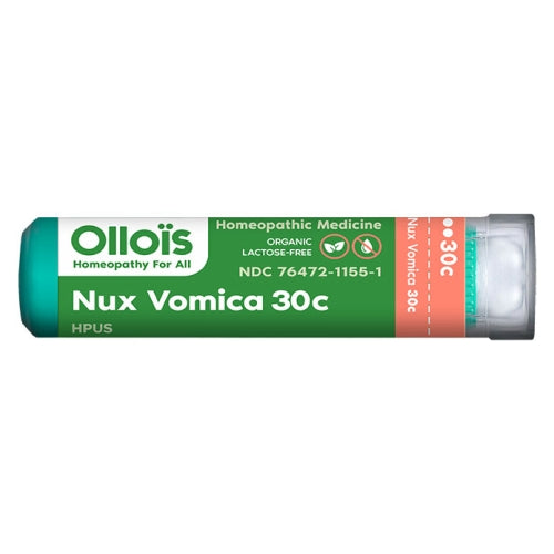 Nux Vomica 30c Organic Lactose-Free Pellets 80 Count by Ollois