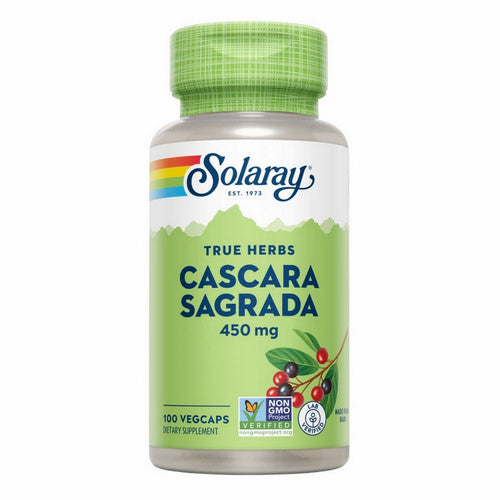 True Herbs Cascara Sagrada 100 Veg Caps by Solaray