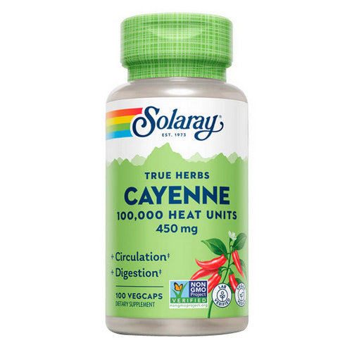 True Herbs Cayenne 100 Veg Caps by Solaray