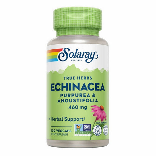 True Herbs Echinacea Purpurea And Angustifolia 100 Veg Caps by Solaray