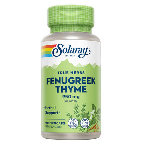 True Herbs Fenugreek And Thyme 100 Veg Caps by Solaray