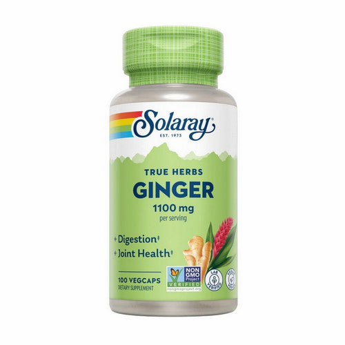 True Herbs Ginger Root 100 Veg Caps by Solaray