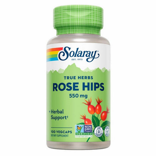 True Herbs Rose Hips 100 Veg Caps by Solaray
