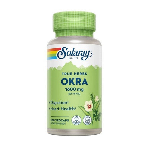 True Herbs Okra 100 Veg Caps by Solaray