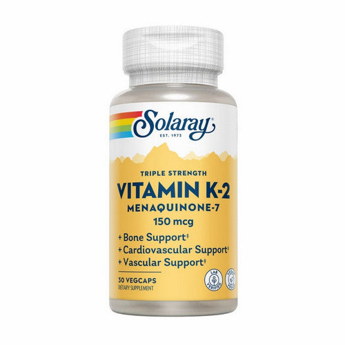 Triple Strength Vitamin K-2 Menaquinone-7 30 Veg Caps by Solaray