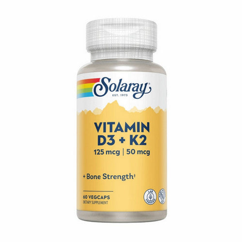 Vitamin D3 Plus K2 60 Caps by Solaray