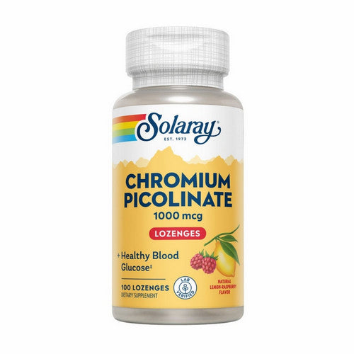 Chromium Picolinate Natural Lemon-Raspberry 100 Count by Solaray