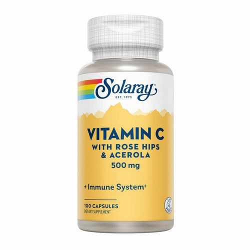 Vitamin C With Rose Hips And Acerola 100 Caps by Solaray