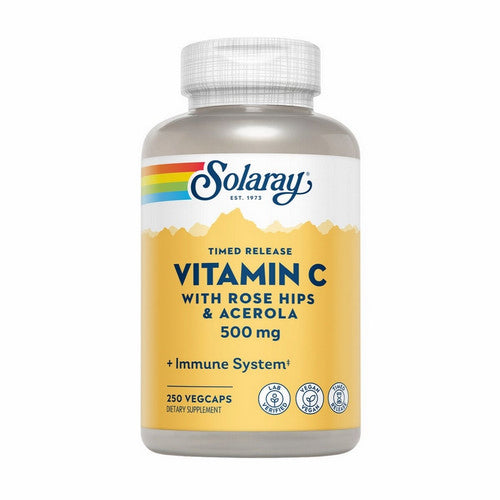 Timed Release Vitamin C With Rose Hips And Acerola 250 Veg Caps by Solaray