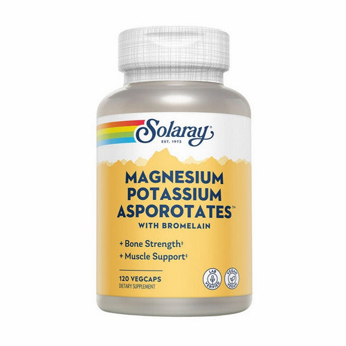 Magnesium & Potassium Asporotates 120 Caps by Solaray