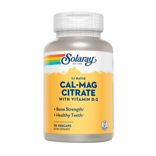 Cal-Mag Citrate With Vitamin D-2 1:1 Ratio 90 Veg Caps by Solaray