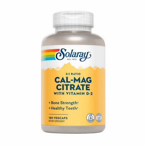 Cal-Mag Citrate 180 Caps by Solaray