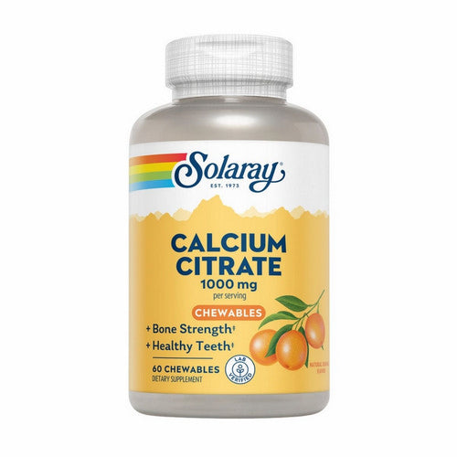 Calcium Citrate Chewables Natural Orange 60 Count by Solaray
