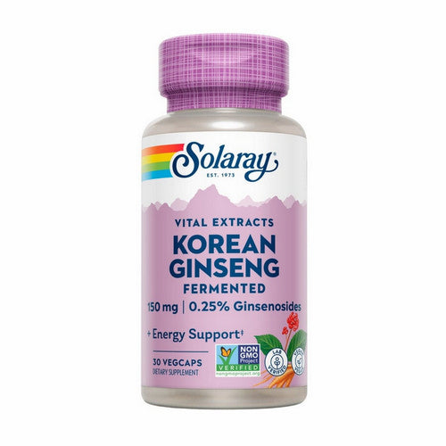 Vital Extracts Fermented Korean Ginseng 30 Veg Caps by Solaray