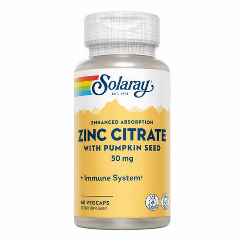 Zinc Citrate With Pumpkin Seed 60 Veg Caps by Solaray