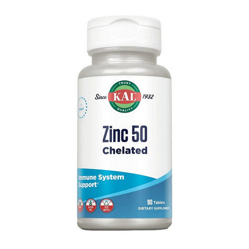 Zinc 50 Chelated 90 Tabs by Kal