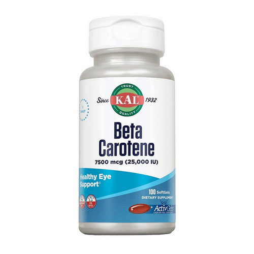 Beta Carotene 100 Softgels by Kal
