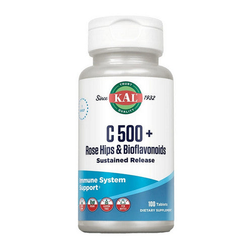 C 500+ Rose Hips & Bioflavanoids 100 Tabs by Kal