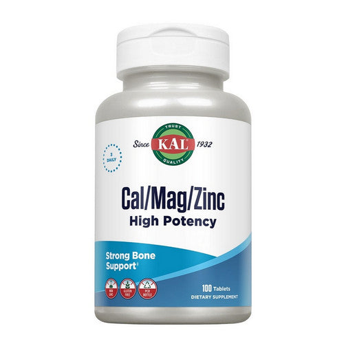 Cal/Mag/Zinc High Potency 100 Tabs by Kal