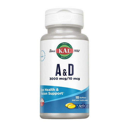 A & D 100 Softgels by Kal