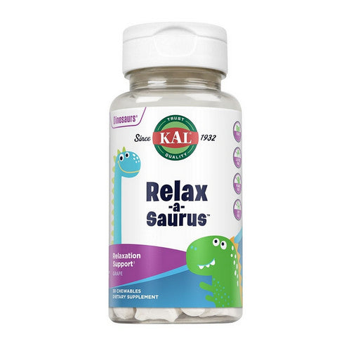 Relax-A-Saurus Relaxation Support Grape 30 Chews by Kal