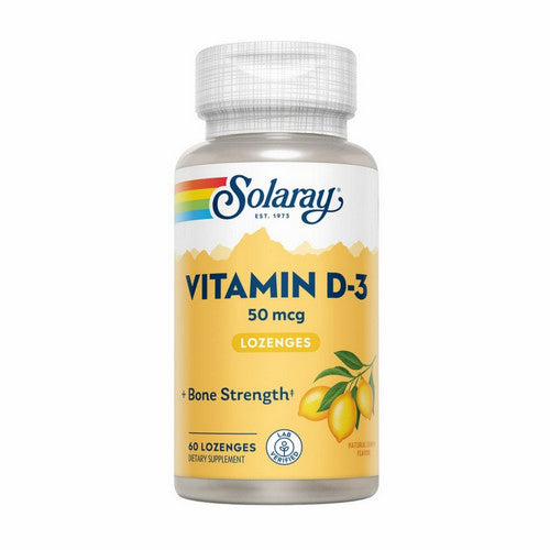 Vitamin D-3 Lemon 60 Lozenges by Solaray