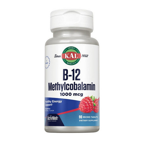 B-12 Methylcobalamin Red Raspberry 90 Tabs by Kal