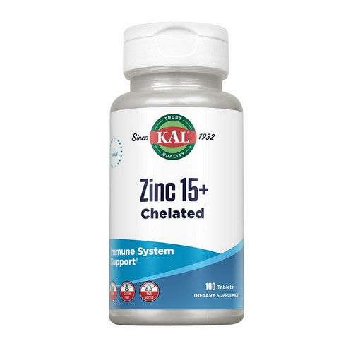 Zinc 15+ Chelated 100 Tabs by Kal