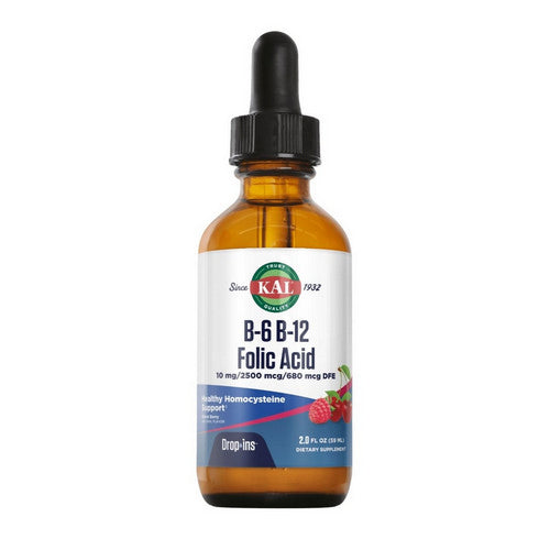 B-6 B-12 Folic Acid Dropins Natural Mixed Berry 2 Oz by Kal