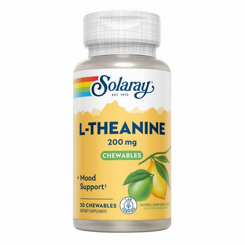 L-Theanine Lemon Lime 30 Chews by Solaray