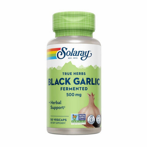True Herbs Black Garlic Fermented 50 Veg Caps by Solaray
