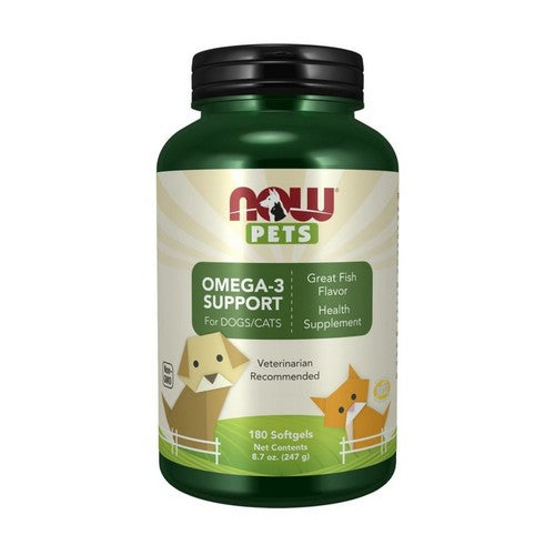 Omega-3 Support Softgels For Dogs And Cats 180 Softgels by Now Foods